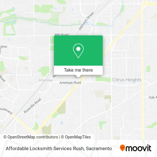 Mapa de Affordable Locksmith Services Rush