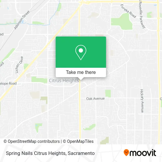 Spring Nails Citrus Heights map