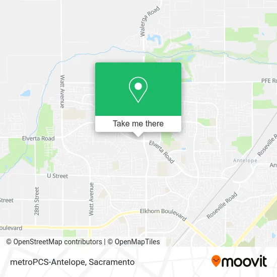 Mapa de metroPCS-Antelope