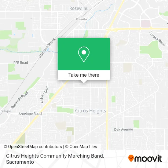 Citrus Heights Community Marching Band map