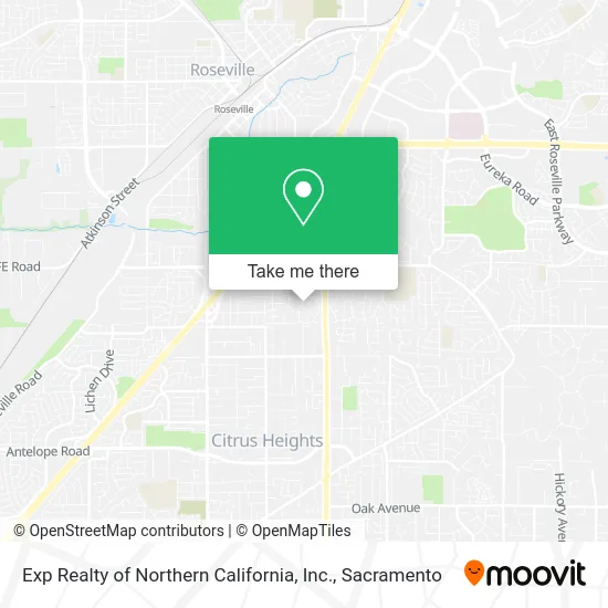 Mapa de Exp Realty of Northern California, Inc.