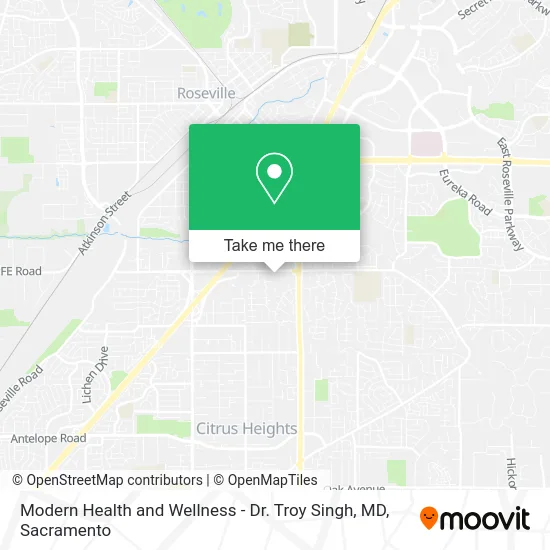 Mapa de Modern Health and Wellness - Dr. Troy Singh, MD