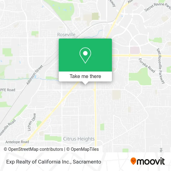 Mapa de Exp Realty of California Inc.