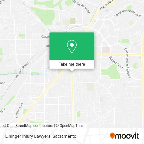 Lininger Injury Lawyers map