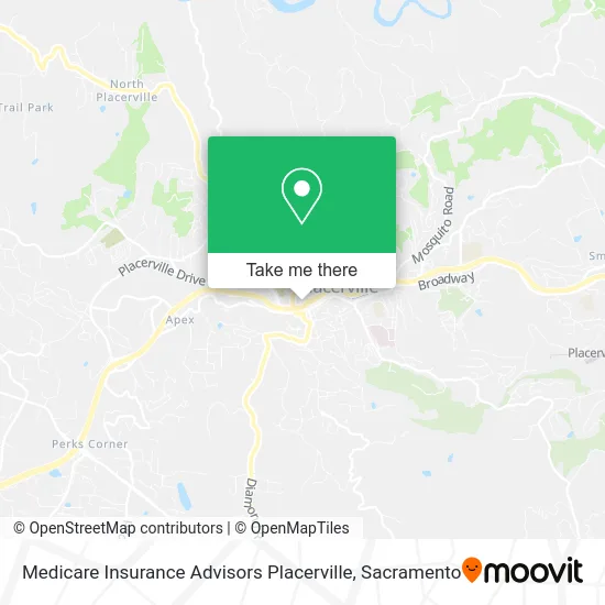 Medicare Insurance Advisors Placerville map