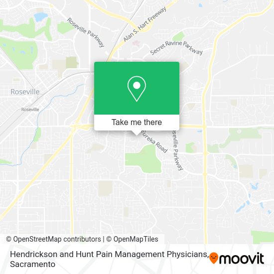 Hendrickson and Hunt Pain Management Physicians map