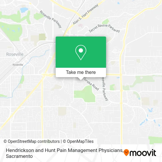 Hendrickson and Hunt Pain Management Physicians map