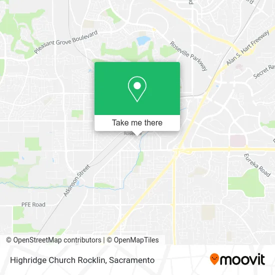 Highridge Church Rocklin map