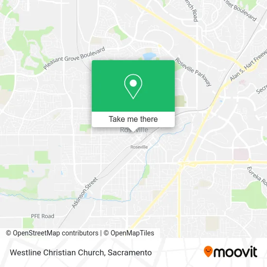 Westline Christian Church map