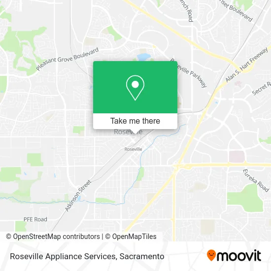 Mapa de Roseville Appliance Services