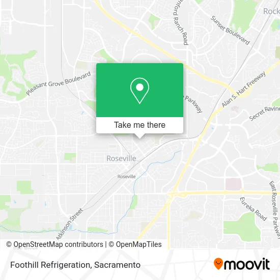Foothill Refrigeration map