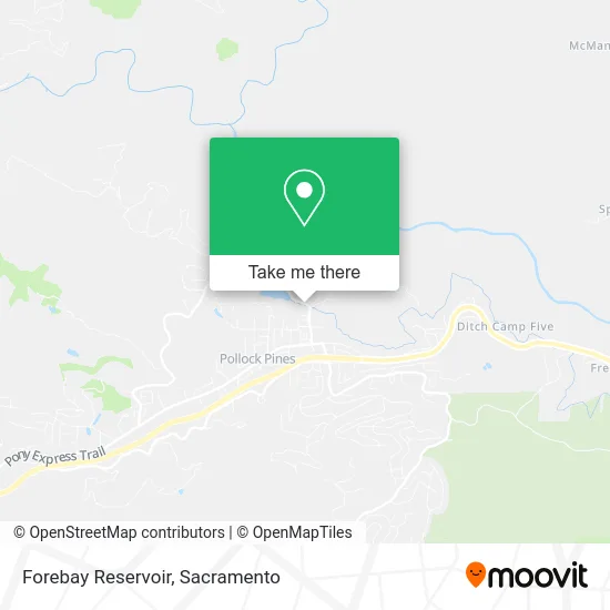 Forebay Reservoir map