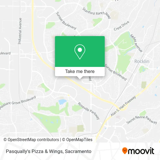 Mapa de Pasqually's Pizza & Wings