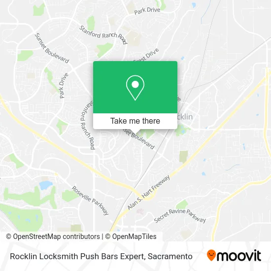 Rocklin Locksmith Push Bars Expert map
