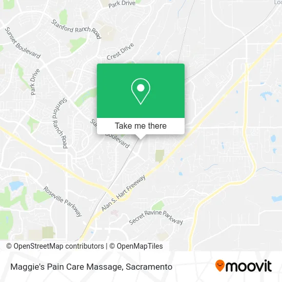 Maggie's Pain Care Massage map