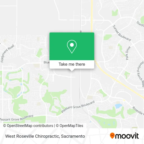 West Roseville Chiropractic map