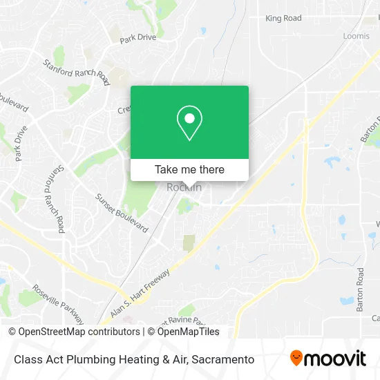 Mapa de Class Act Plumbing Heating & Air