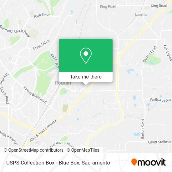 USPS Collection Box - Blue Box map