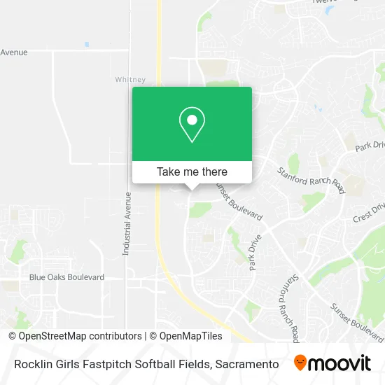 Rocklin Girls Fastpitch Softball Fields map