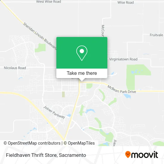 Fieldhaven Thrift Store map
