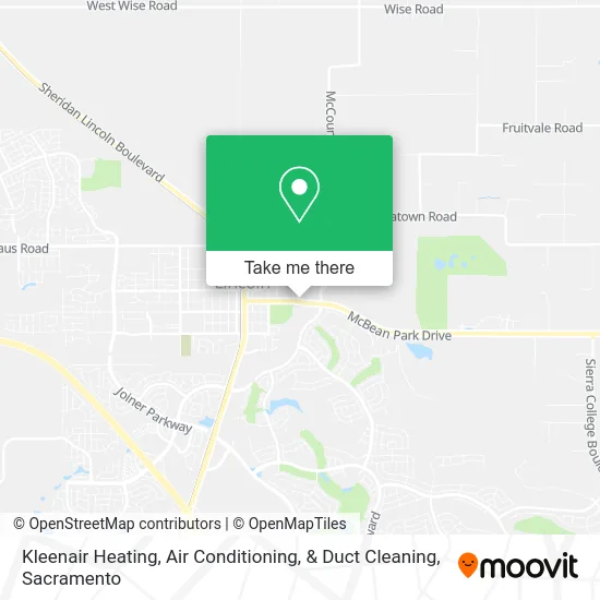 Kleenair Heating, Air Conditioning, & Duct Cleaning map