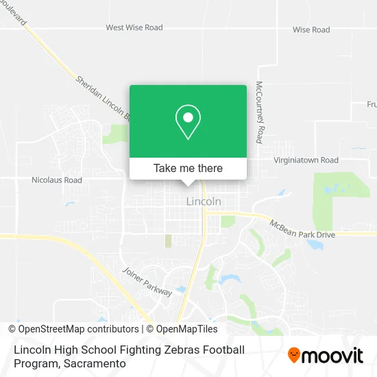 Lincoln High School Fighting Zebras Football Program map