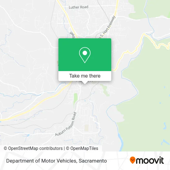 Department of Motor Vehicles map