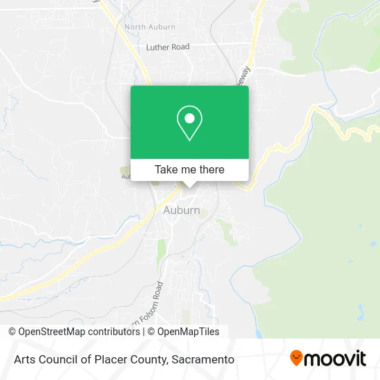 Arts Council of Placer County map