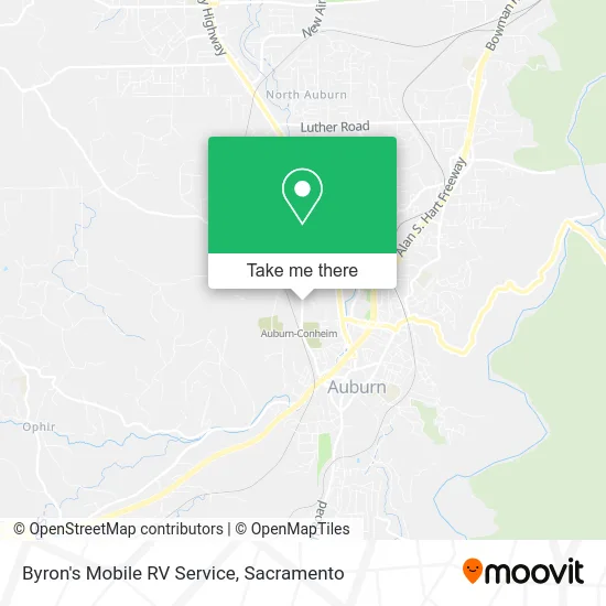 Byron's Mobile RV Service map