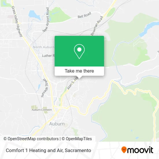 Comfort 1 Heating and Air map