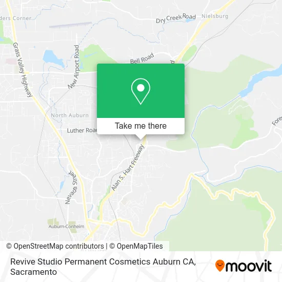 Mapa de Revive Studio Permanent Cosmetics Auburn CA