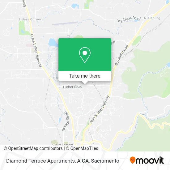 Mapa de Diamond Terrace Apartments, A CA