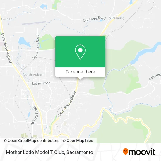 Mapa de Mother Lode Model T Club