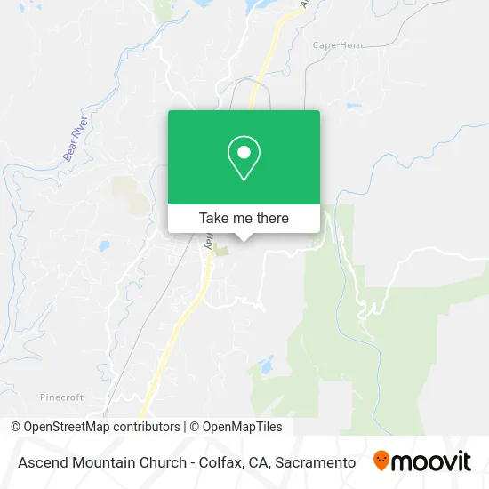 Mapa de Ascend Mountain Church - Colfax, CA