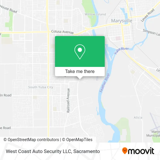 Mapa de West Coast Auto Security LLC
