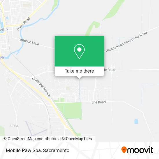 Mobile Paw Spa map