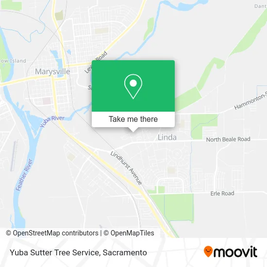 Yuba Sutter Tree Service map