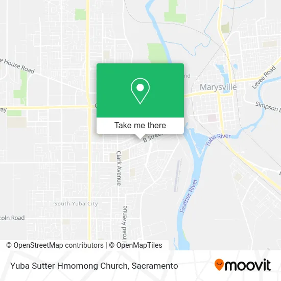 Mapa de Yuba Sutter Hmomong Church