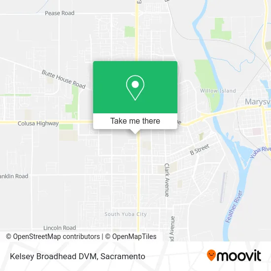Mapa de Kelsey Broadhead DVM