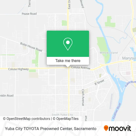 Mapa de Yuba City TOYOTA Preowned Center