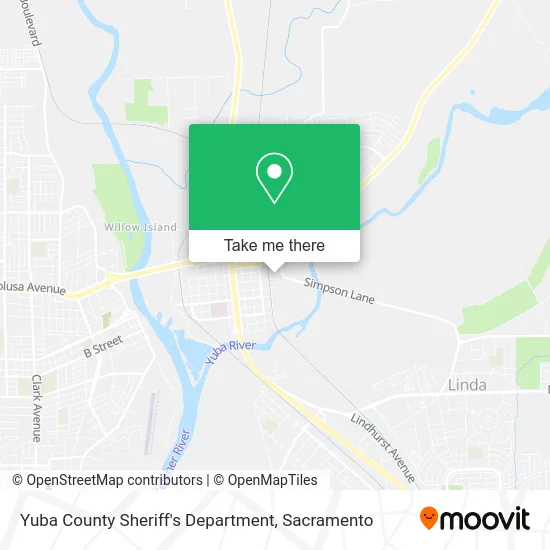 Yuba County Sheriff's Department map