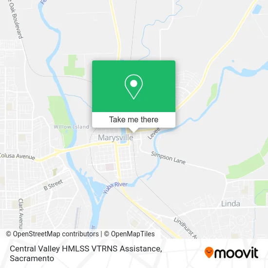 Central Valley HMLSS VTRNS Assistance map