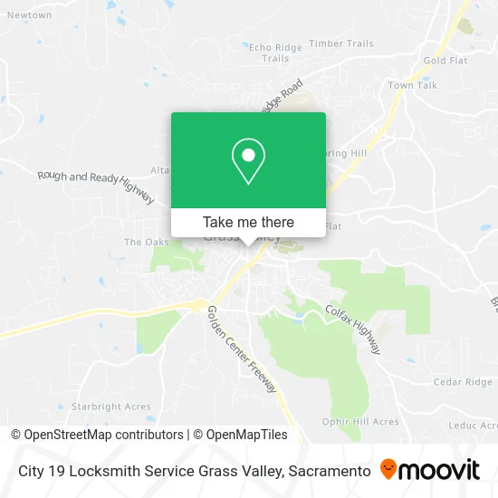 Mapa de City 19 Locksmith Service Grass Valley