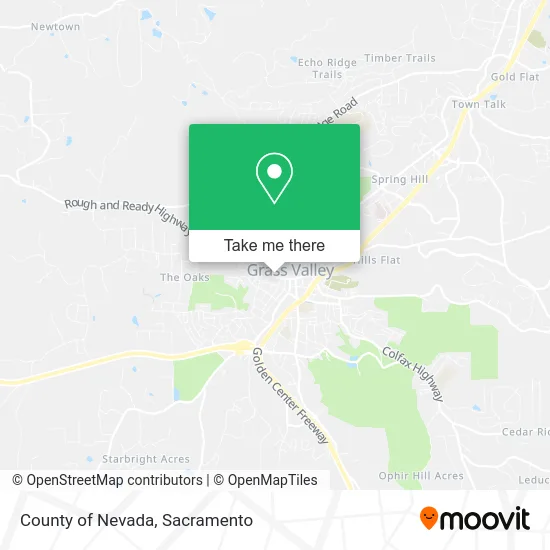 Mapa de County of Nevada