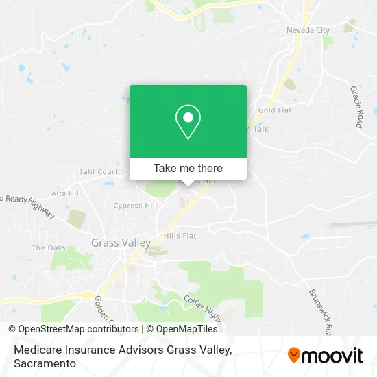 Mapa de Medicare Insurance Advisors Grass Valley