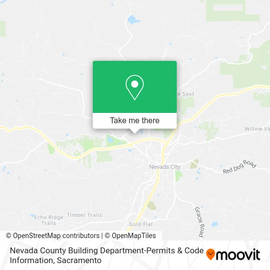 Mapa de Nevada County Building Department-Permits & Code Information