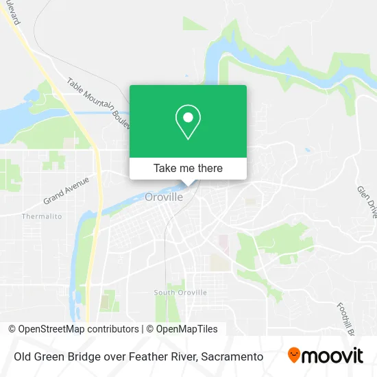 Old Green Bridge over Feather River map