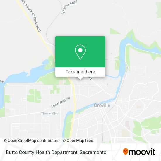 Mapa de Butte County Health Department