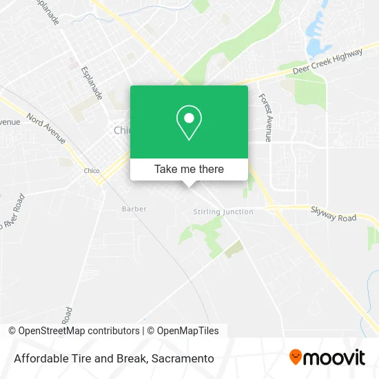 Affordable Tire and Break map