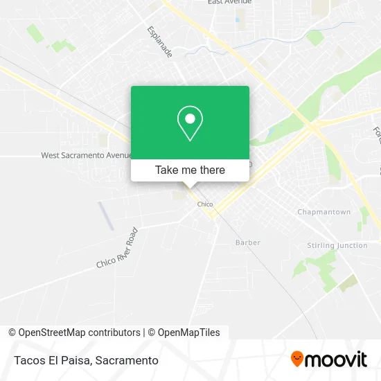 Mapa de Tacos El Paisa